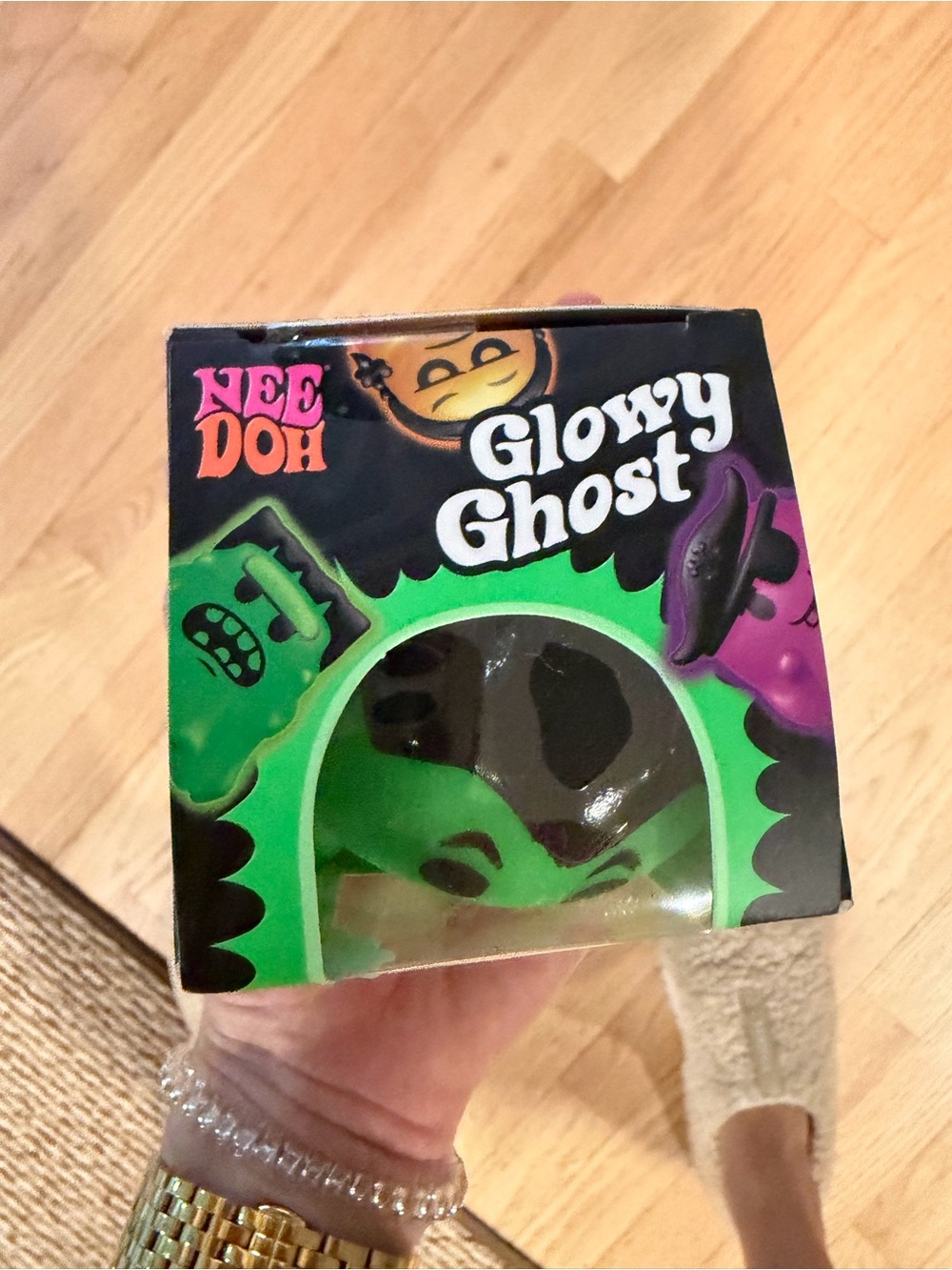 Glowy Ghost Glow-in-the-Dark Green NeeDoh Toy - Picture 2 of 4